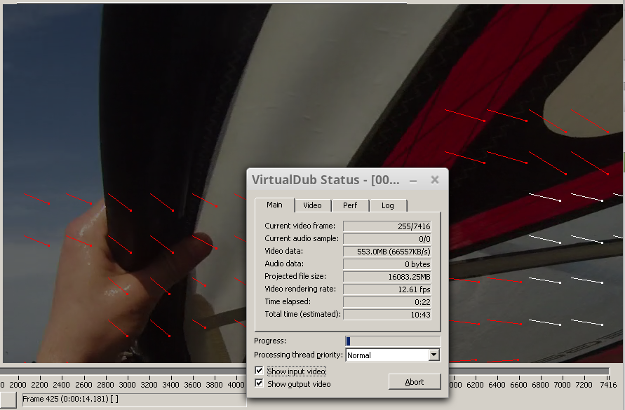 virtualdub add frame numbers